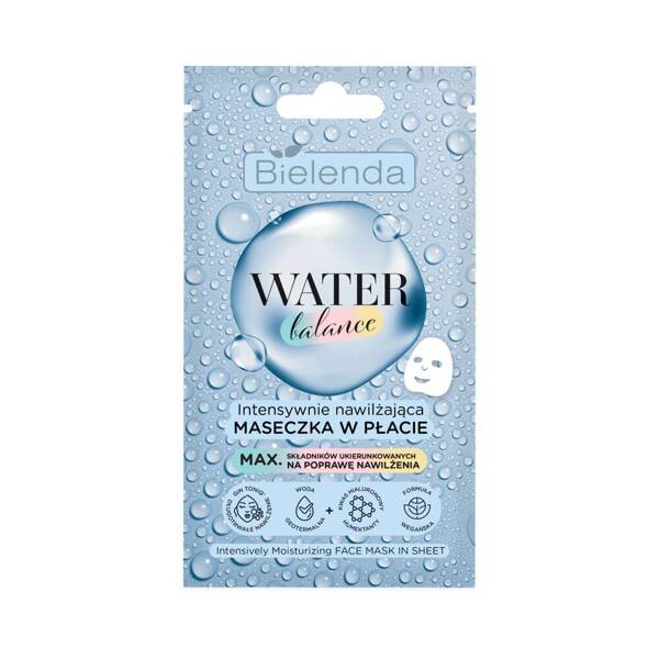 Bielenda - WATER Balance - Intensively moisturizing SHEET FACE MASK 1 pc 5902169049379
