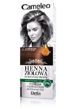 Delia - Cameleo Herbal Henna - Herbal hair coloring cream 4.4 SPICY BROWN 75g 5901350449172