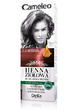 Delia - Cameleo Herbal Henna - Herbal hair coloring cream 5.6 MAHOGANY BROWN 75g 5901350449189