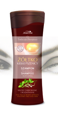 Joanna - Traditional Recipes - Nurturing SHAMPOO EGG YOLK & WHEAT SPROUTS for lightened and dyed hair 300ml 5901018015008
