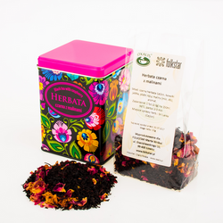 Folkstar - Black TEA with raspberries - excellent taste and beautiful aroma / Herbata czarna z malinami - doskonały smak i piękny zapach  ŁOWICZ BIAŁY55g