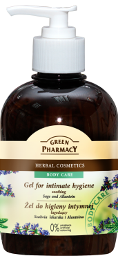 Green Pharmacy - Żel do higieny intymnej łagodzący SZAŁWIA LEKARSKA i alantoina 370 ml 5904567050537