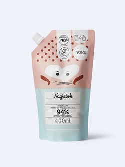 Yope - Naturalne mydło do rąk DLA DZIECI 94% składników pochodzenia naturalnego NAGIETEK REFILL 400ml 5900168904644/ 5900168908512